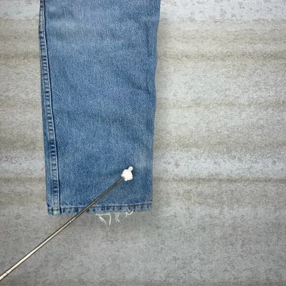 Vintage 90s Rustler Skater Jeans 34x32 Relaxed Straight Leg Fit Light Wash Denim - Picture 5 of 5